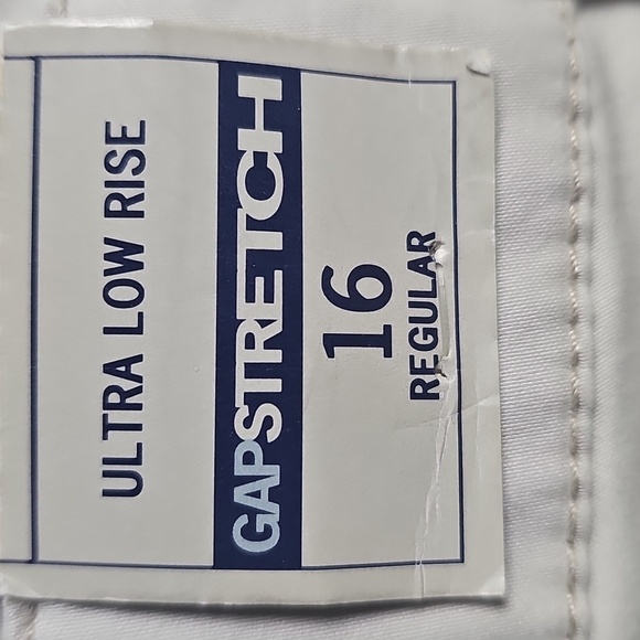New Gap Stretch Ultra Low Rise Boot Cut Jeans Khakis Size 16 - Picture 2 of 11